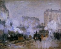 Monet, Claude Oscar - Exterior of Saint-Lazare Station, Arrival of a Train